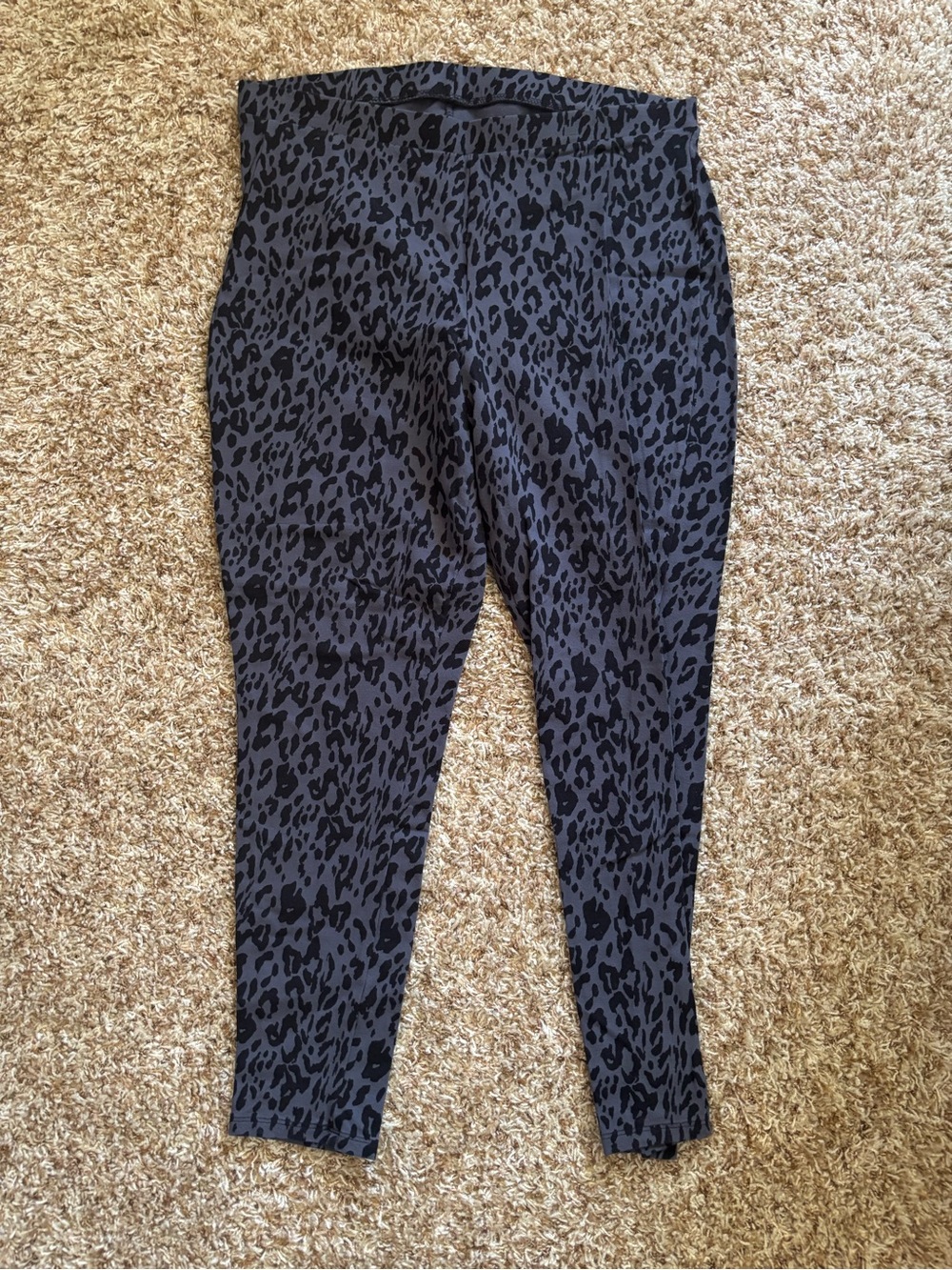 Torrid High-Waist Black Leopard Print Ponte Leggings